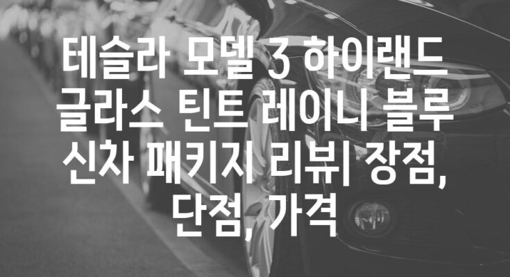 테슬라 모델 3 하이랜드 글라스 틴트 레이니 블루 신차 패키지 리뷰| 장점, 단점, 가격