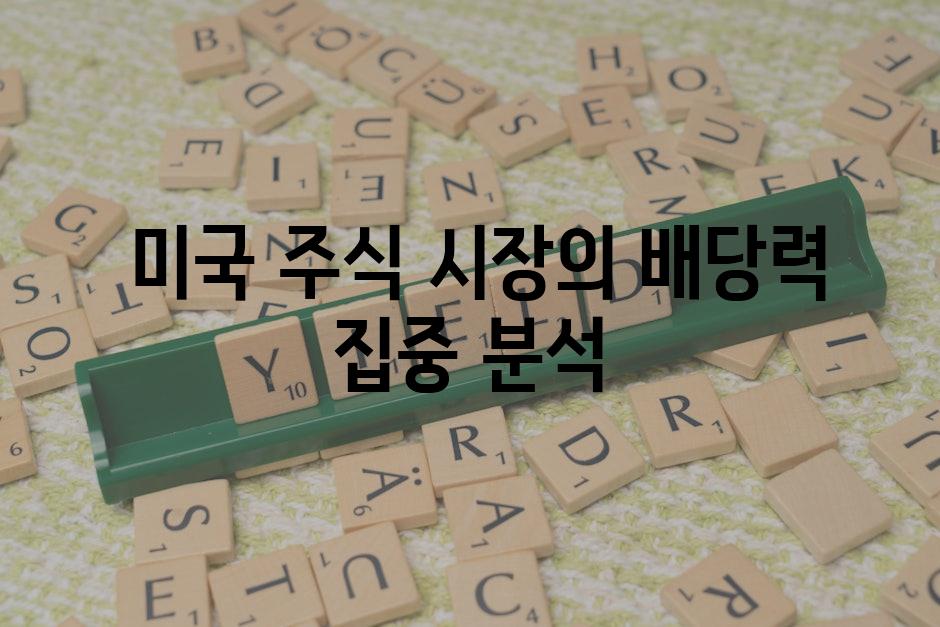  미국 주식 시장의 배당력 집중 분석