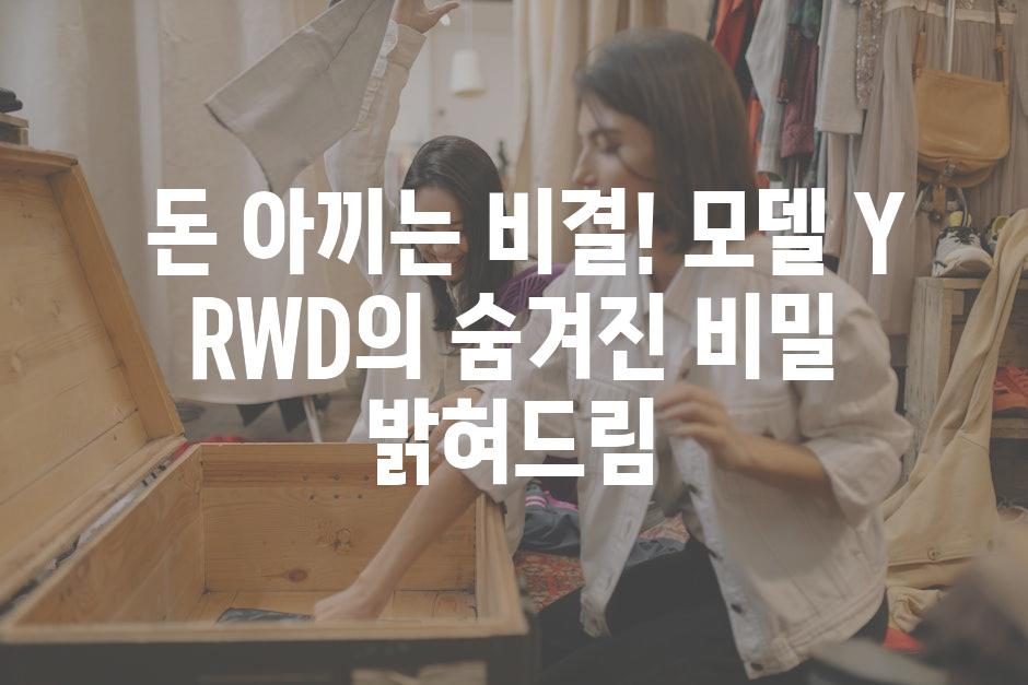  돈 아끼는 비결! 모델 Y RWD의 숨겨진 비밀 밝혀드림