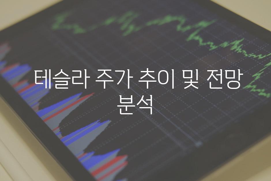  테슬라 주가 추이 및 전망 분석