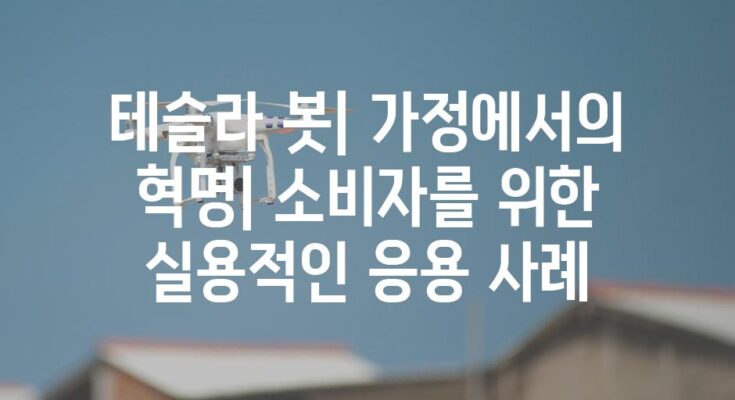 테슬라 봇| 가정에서의 혁명| 소비자를 위한 실용적인 응용 사례