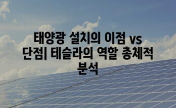 태양광 설치의 이점 vs 단점| 테슬라의 역할 총체적 분석