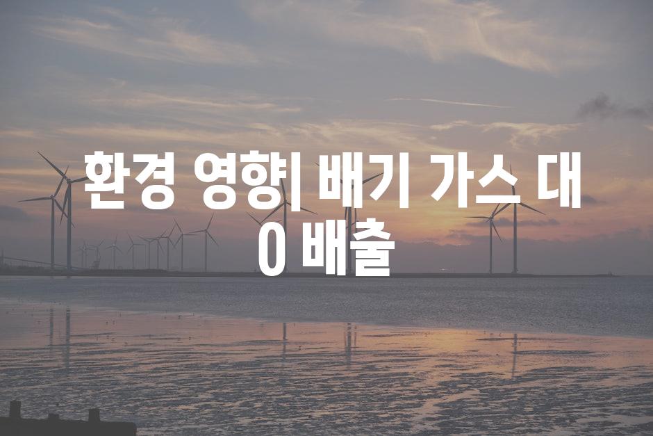  환경 영향| 배기 가스 대 0 배출