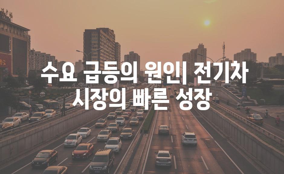  수요 급등의 원인| 전기차 시장의 빠른 성장