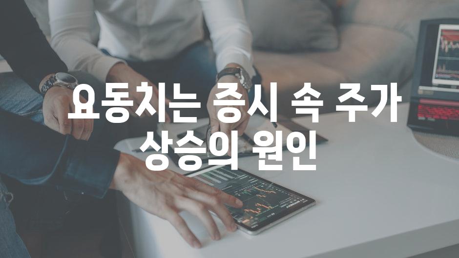  요동치는 증시 속 주가 상승의 원인