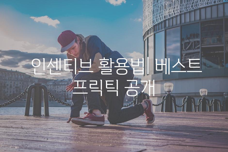  인센티브 활용법| 베스트 프릭틱 공개