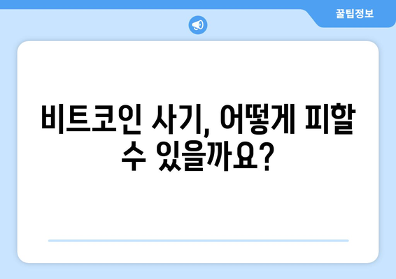 비트코인 사기, 당신의 자산을 지켜줄 7가지 대처법 | 비트코인 투자, 사기 유형, 보안 가이드