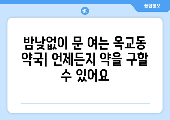 울산시 중구 옥교동 24시간 토요일 일요일 휴일 공휴일 야간 약국