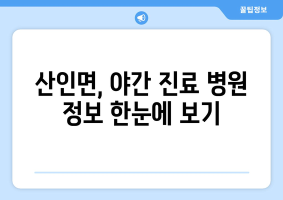 경상남도 함안군 산인면 일요일 휴일 공휴일 야간 진료병원 리스트