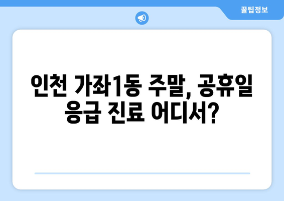 인천시 서구 가좌1동 일요일 휴일 공휴일 야간 진료병원 리스트