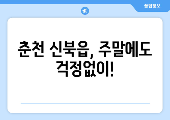 강원도 춘천시 신북읍 일요일 휴일 공휴일 야간 진료병원 리스트