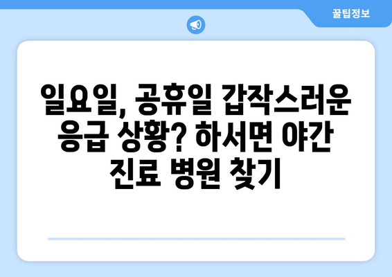 전라북도 부안군 하서면 일요일 휴일 공휴일 야간 진료병원 리스트