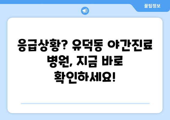 광주시 서구 유덕동 일요일 휴일 공휴일 야간 진료병원 리스트