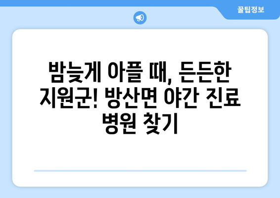 강원도 양구군 방산면 일요일 휴일 공휴일 야간 진료병원 리스트