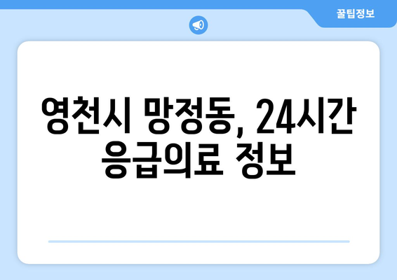 경상북도 영천시 망정동 일요일 휴일 공휴일 야간 진료병원 리스트