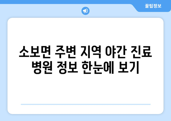 경상북도 군위군 소보면 일요일 휴일 공휴일 야간 진료병원 리스트