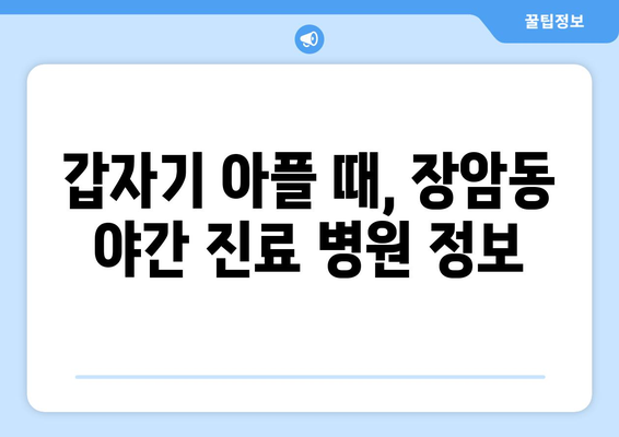 경기도 의정부시 장암동 일요일 휴일 공휴일 야간 진료병원 리스트