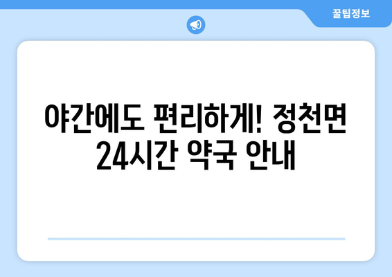 전라북도 진안군 정천면 24시간 토요일 일요일 휴일 공휴일 야간 약국