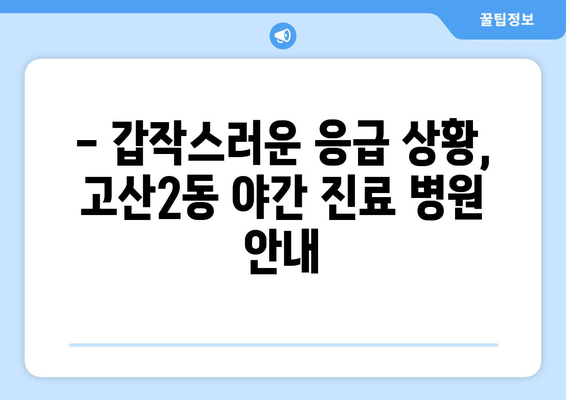 대구시 수성구 고산2동 일요일 휴일 공휴일 야간 진료병원 리스트