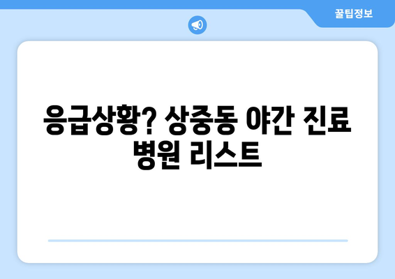 대구시 서구 상중이동 일요일 휴일 공휴일 야간 진료병원 리스트